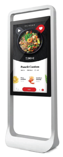 Self ordering kiosk machine in a QSR