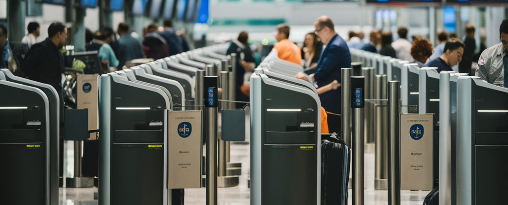 airport baggage drop kiosk