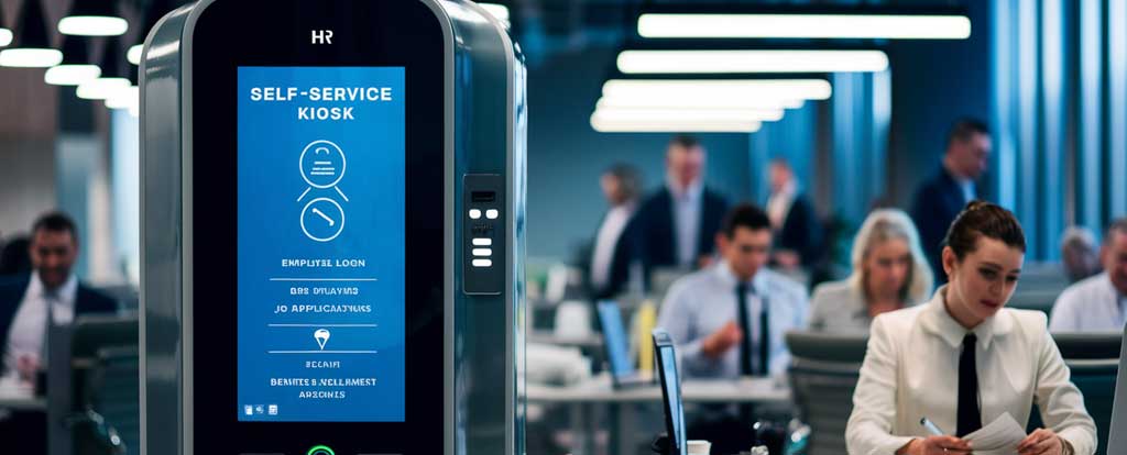 hr self-service kiosk machine