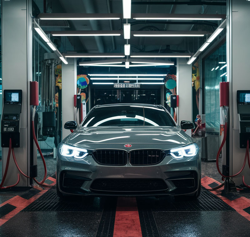 self-service car wash kiosk