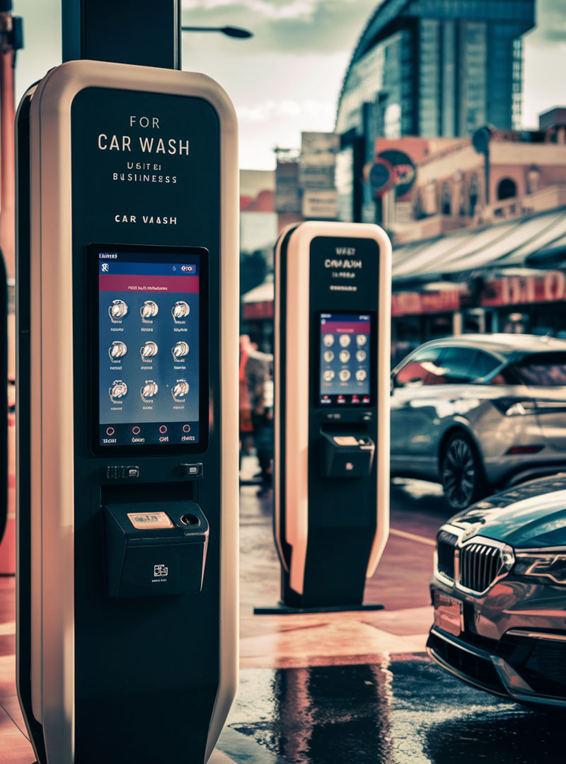 self-service kiosk machine car wash