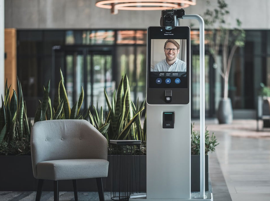 video conferencing kiosk machine
