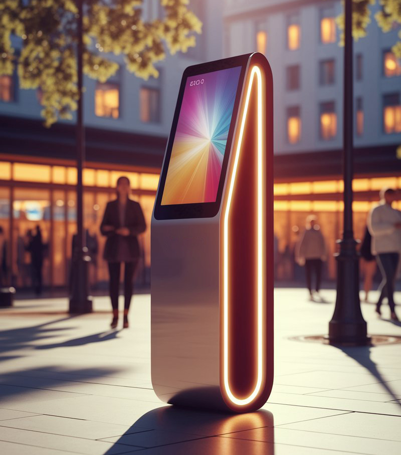 modern self-service kiosk machine