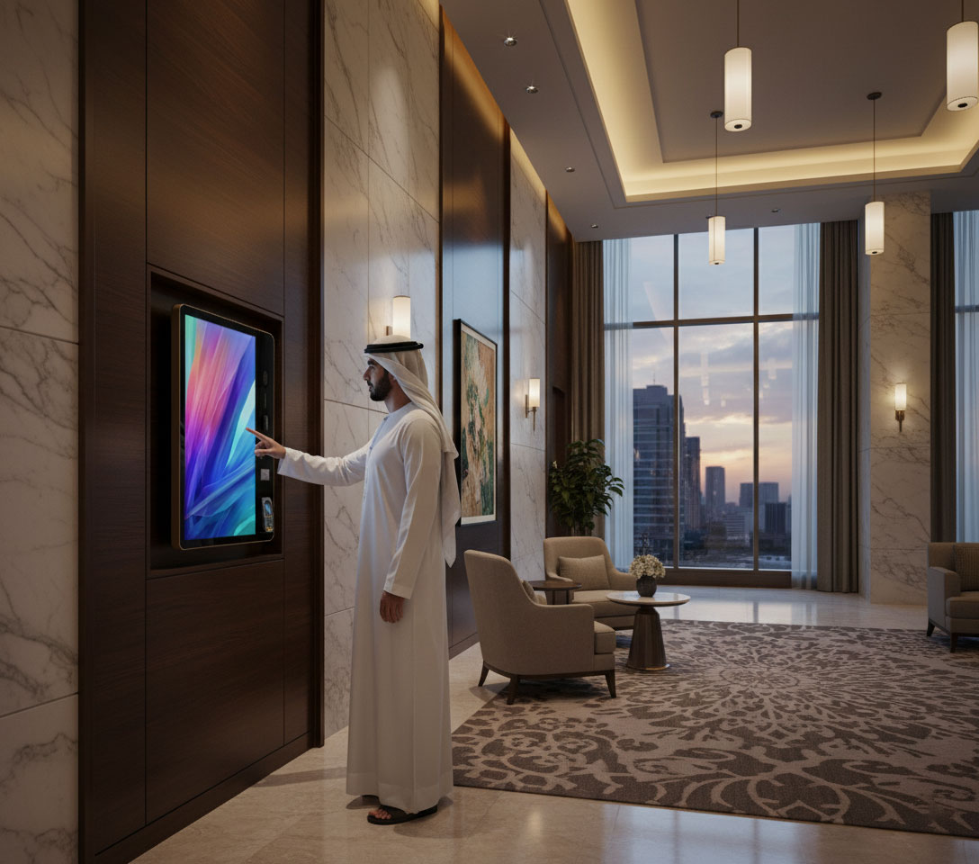 Self-service kiosk machine at Yas Island