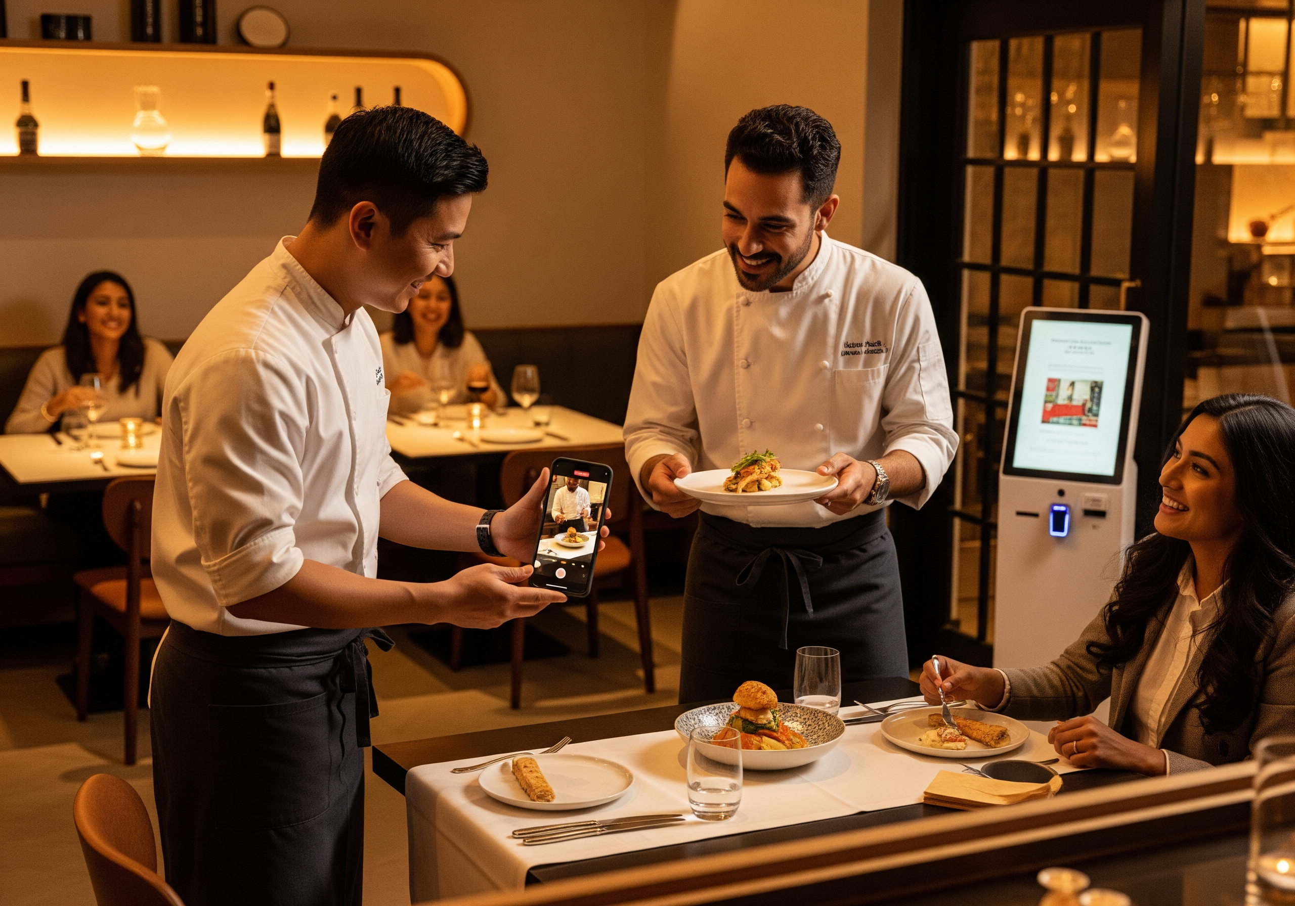 Self service restaurant kiosk