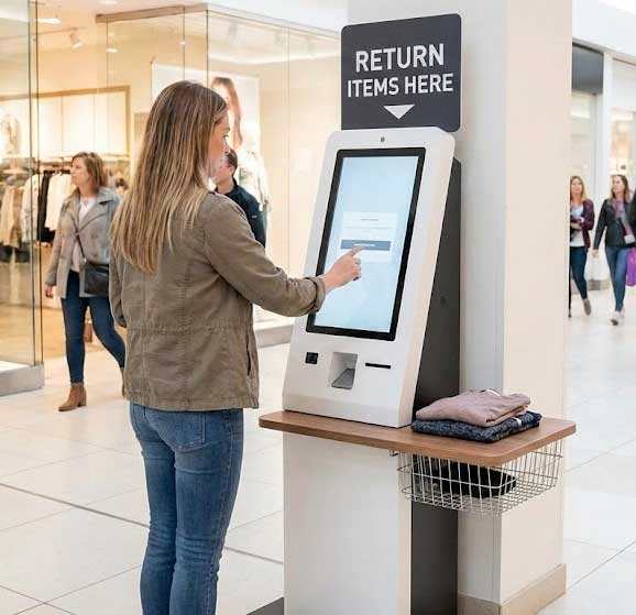 self-checkout kiosk for return