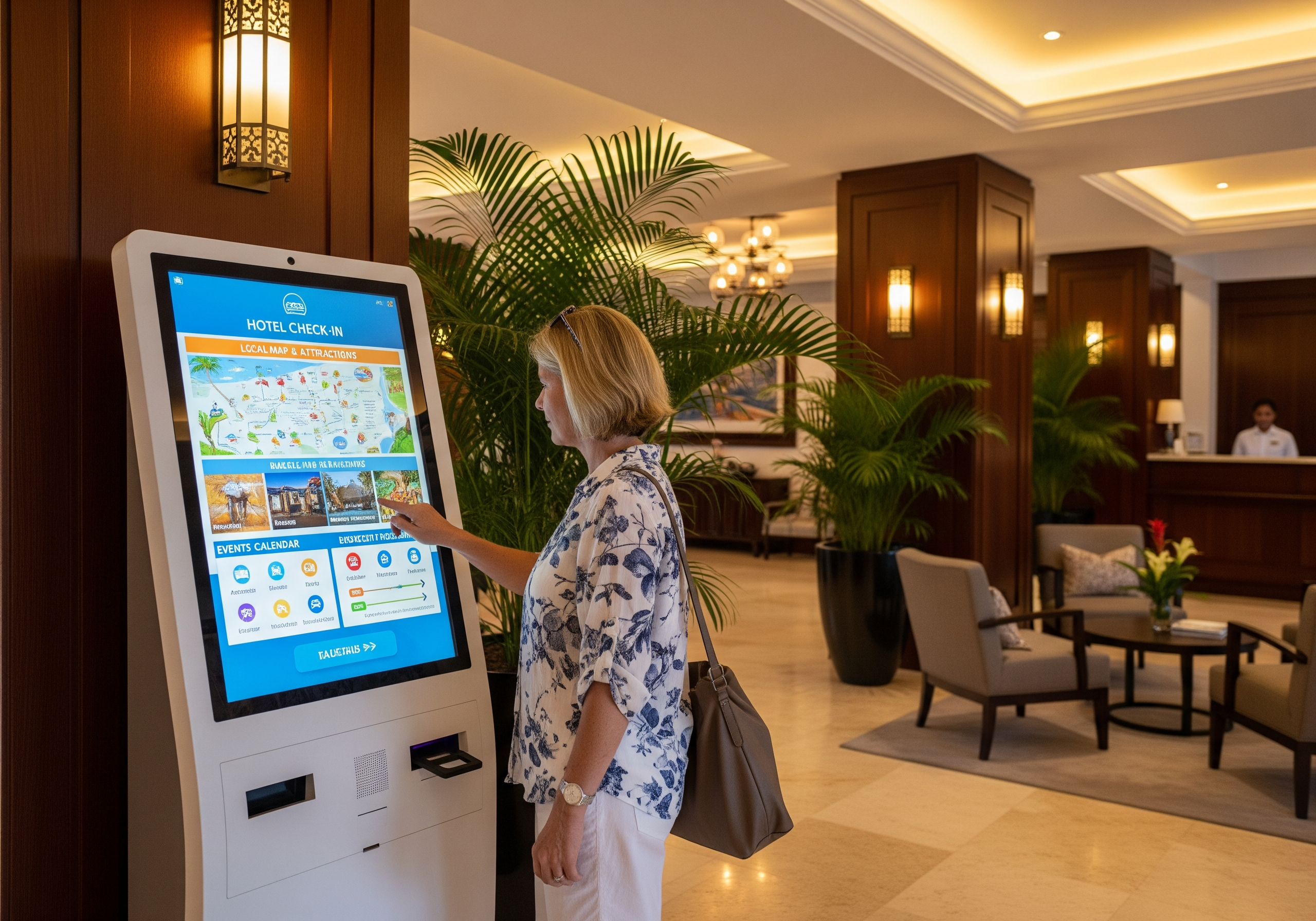 Hotel check in kiosk