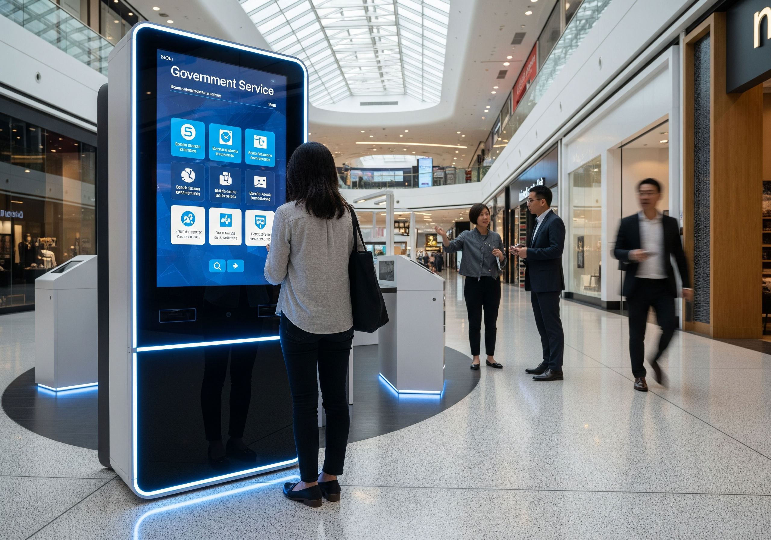 Self service government kiosk machine