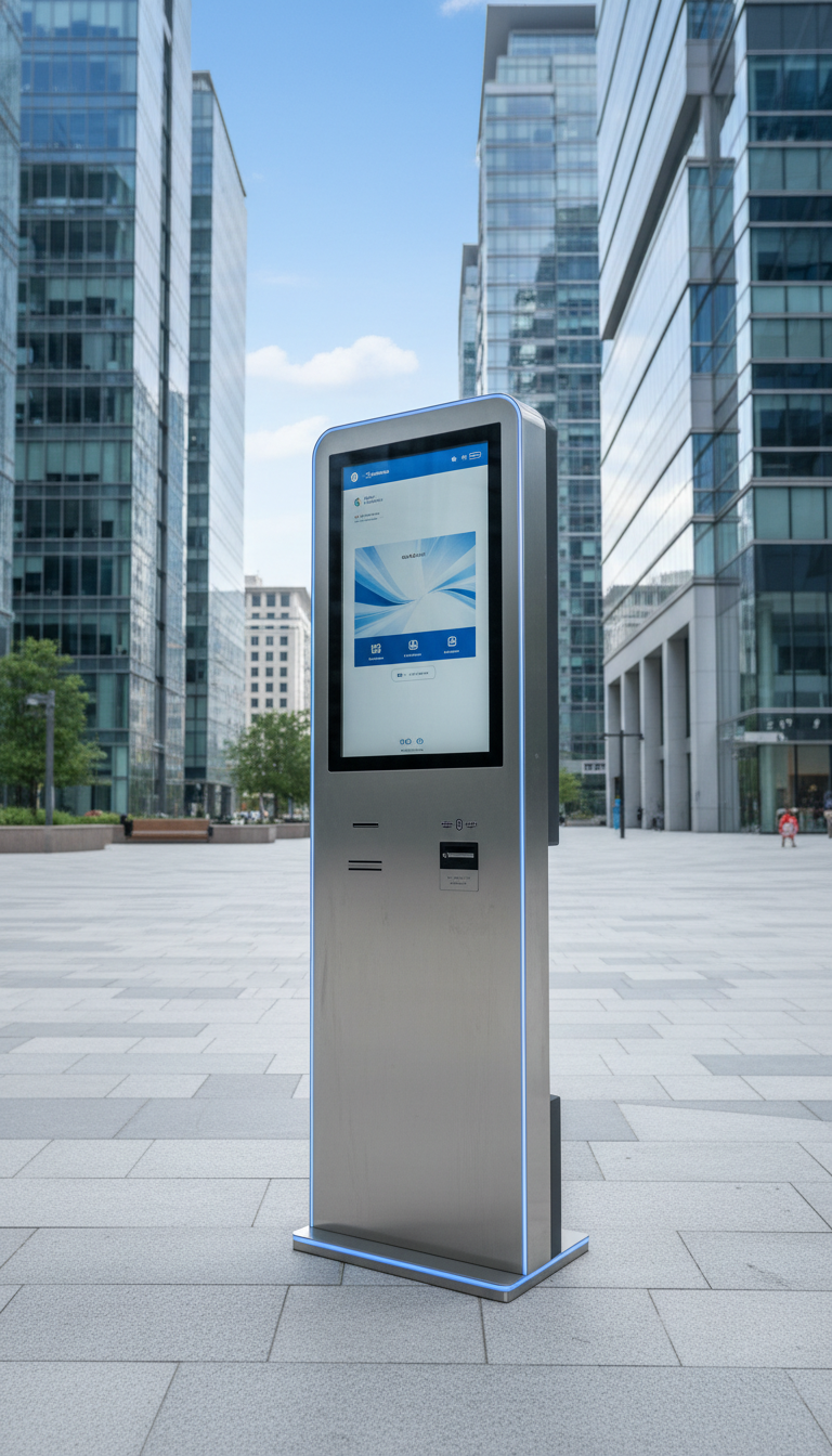 Self service outdoor kiosk machine