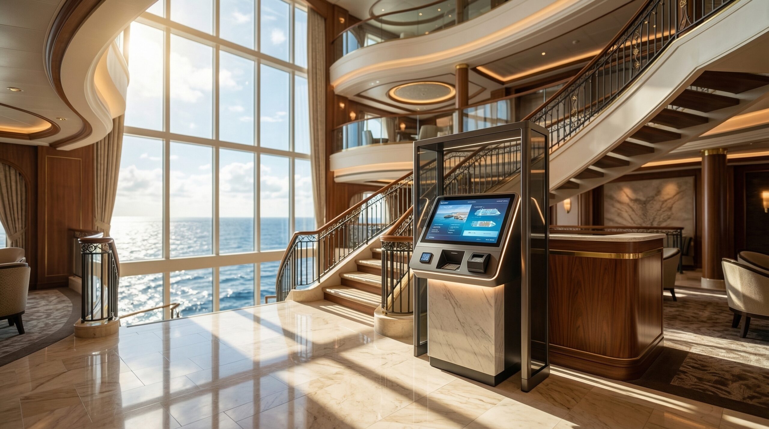 Self-service Kiosks for Cruise Ships: Efficiency, Safety and Personalization