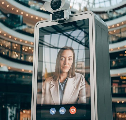 video call kiosk for retail