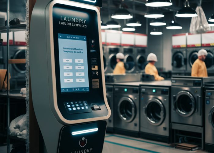 self-service laundry kiosk service